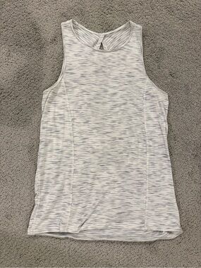 lululemon athletica White Heathered Sleeveless Workout Tank